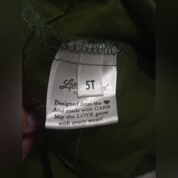 Green and Red Kids Dress - Picture 5 of 9